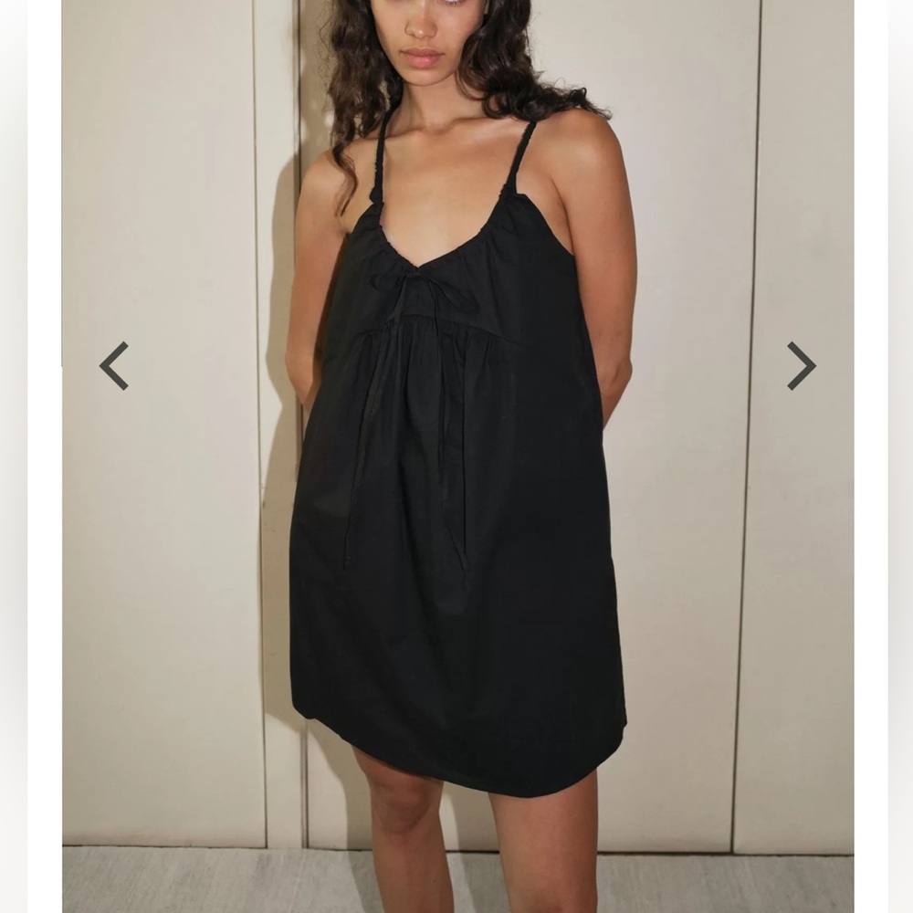 Deiji Studios Double V Dress Black